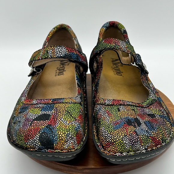 Alegria Paloma Multi Color Mosaic Leather Mary Jane Women Shoe Sz. 41/10.5/11 - Picture 2 of 9